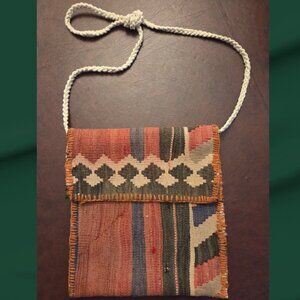 Vintage Woven Wool (Kilim) Bag